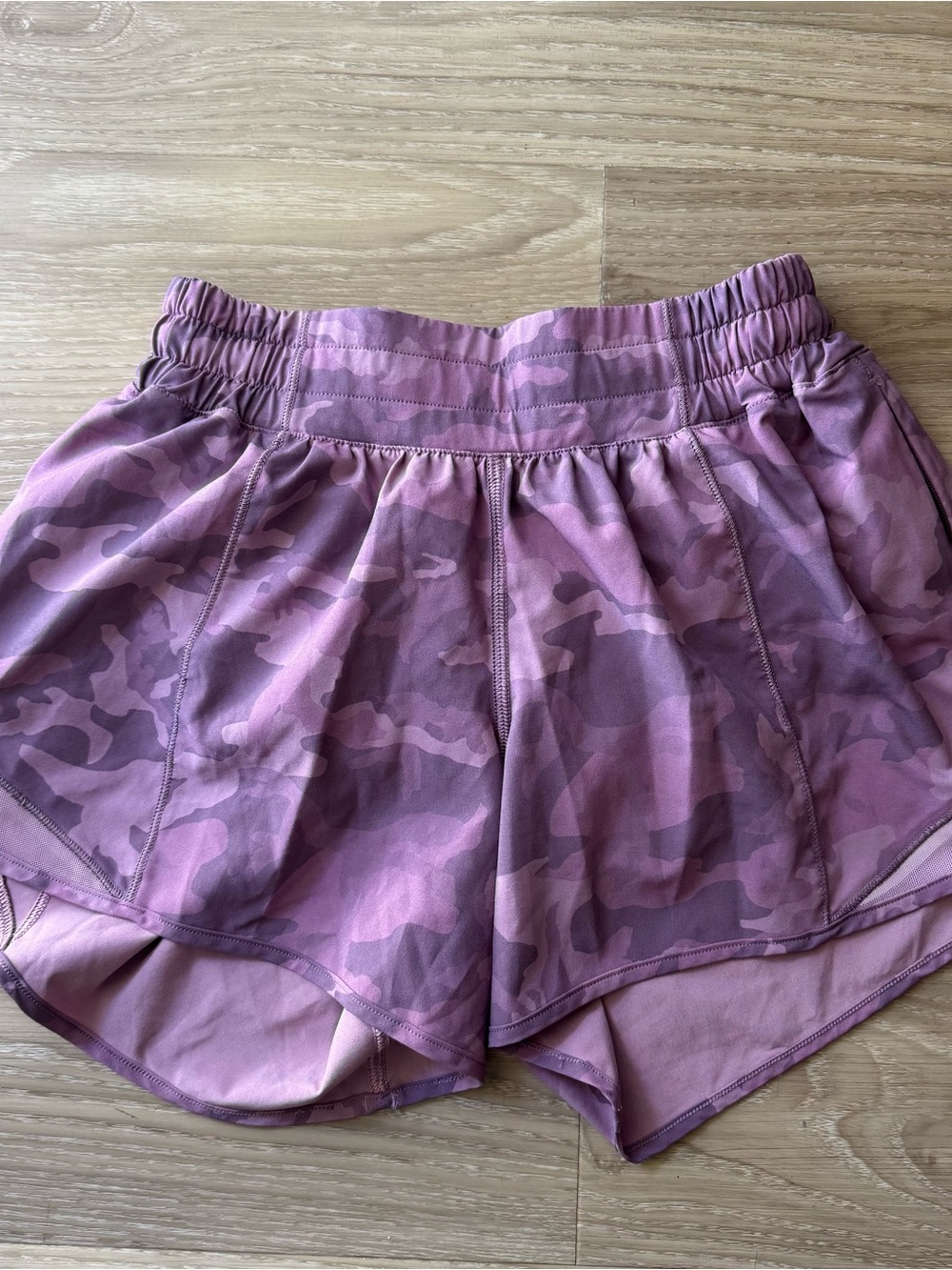 Lululemon Hotty HotPurple Camo Women's Athletic Shorts